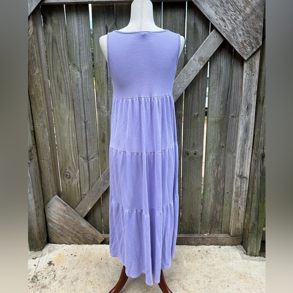 See You Monday Boho Stacked Tiered Lilac Purple Maxi Dress - Picture 7 of 8